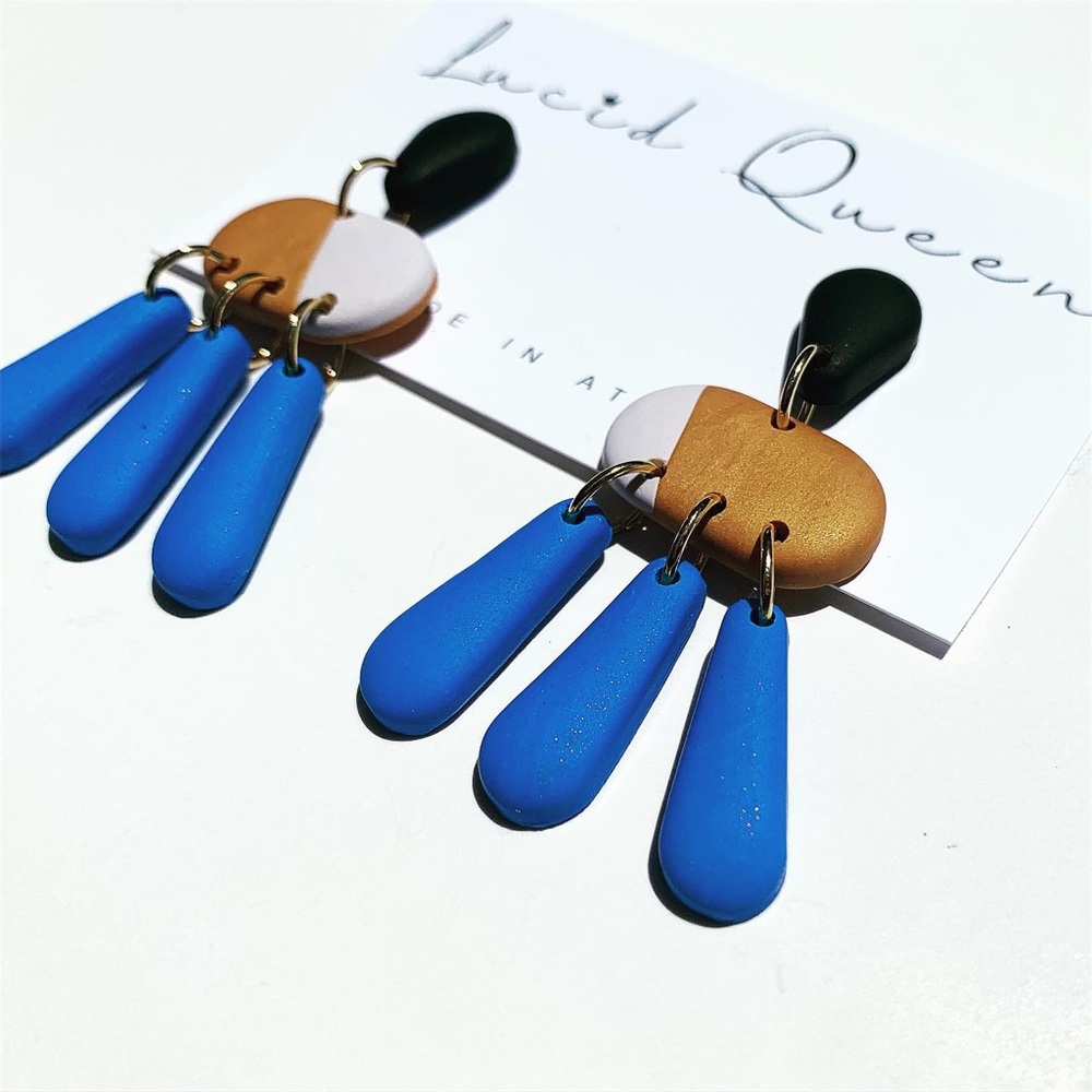 Color Block Earrings - Picture 2 of 5